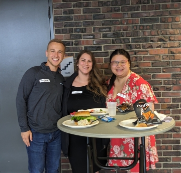 Professional staff enjoying lunch at Summerfest